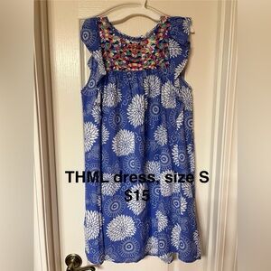 THML Blue and White Floral Dress